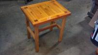 Rustic Cedar and redwood end tables, coffee, handcrafted, benches