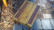 Rustic Cedar and redwood end tables, coffee tables, benches