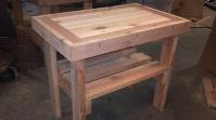 Rustic Cedar and redwood end tables, coffee tables, benches