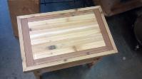 Rustic Cedar and redwood end tables, coffee tables, benches