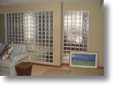 Basement transormation - Glass Block Wall