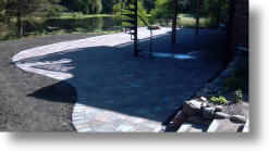 Outdoor Den Landscaping, paver patio, retaining wall, north oaks