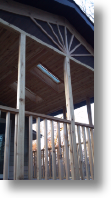 Tongue and Groove cedar ceiling, sky lights - screen porch, deck